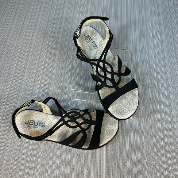 JBU by Jambu Gigi Wedge Sandals, Black 7.5 - Picture 6 of 13